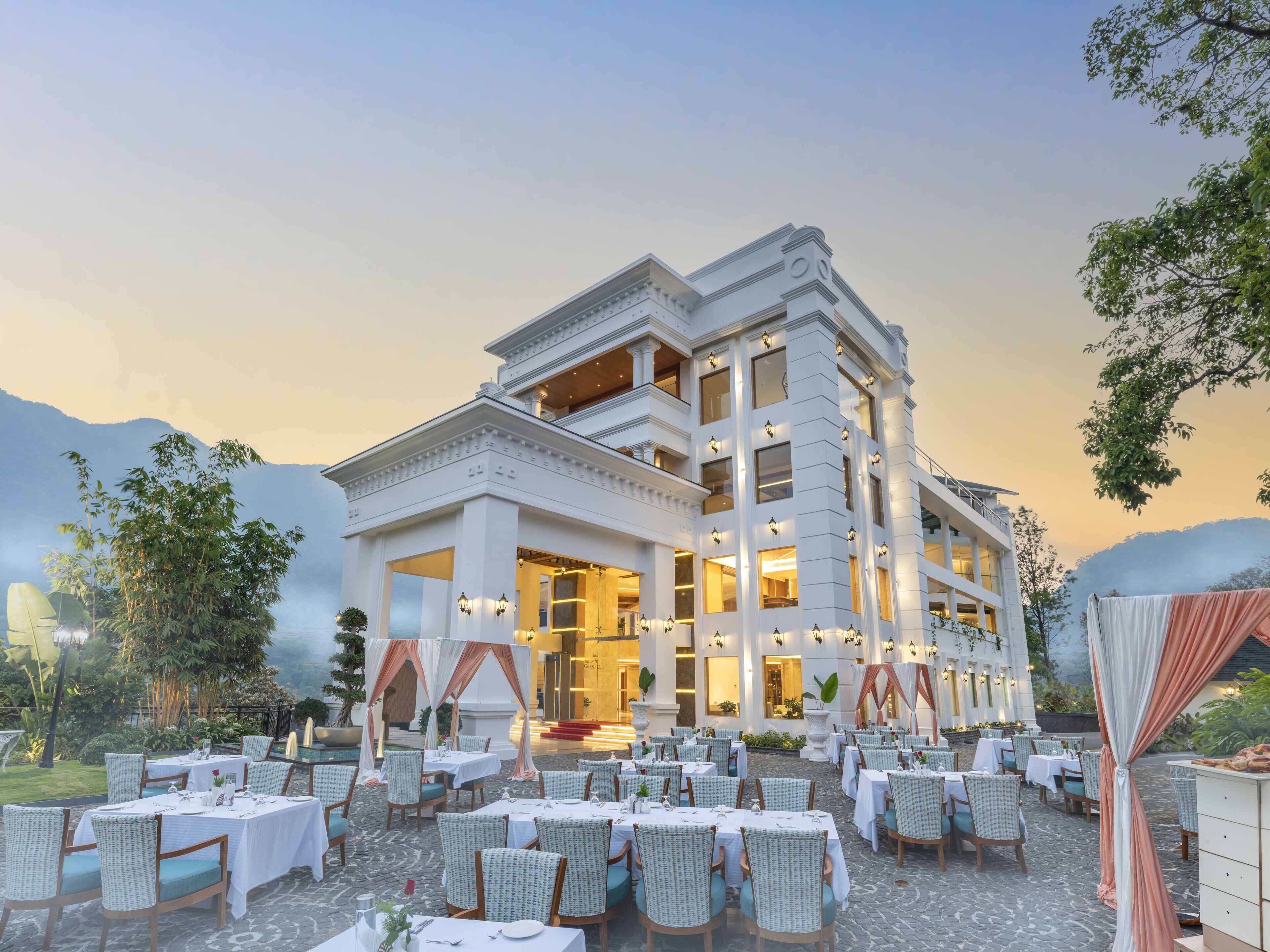 Outdoor wedding area