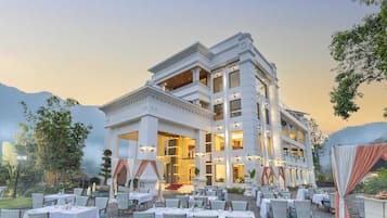 Outdoor wedding area