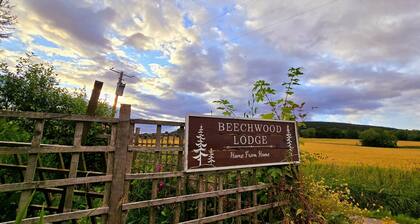 Private En-Suite Room with calming views over barley fields and forests beyond.