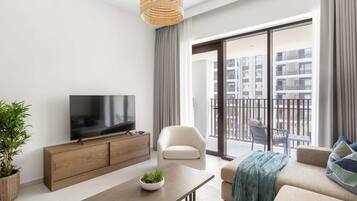 Classic Apartment | Living area | 43-inch Smart TV with digital channels