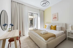 Appartement Affaires | 1 chambre, literie de qualité, lit avec matelas en mousse à mémoire