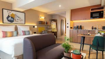 Studio Premium 2 personnes - 30 m2 | Premium bedding, memory foam beds, in-room safe, soundproofing