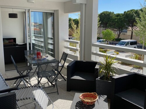 Port Leucate, Air-Conditioned T2, 4 Pers, Parking, Close to Beach