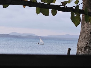 Vue depuis lâhĂ©bergement