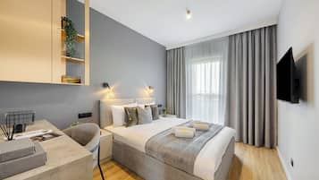 行政公寓, 1 間臥室 | 遮光窗簾/窗簾、隔音、熨斗/熨衫板、免費 Wi-Fi