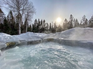 Outdoor spa tub