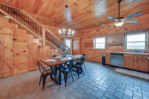 House (2 Bedrooms) | Interior - Private Hot Tub, Arcade Game: Bee Spring Cabin (Bee Spring)