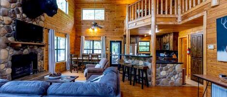 Smart-tv och eldstad