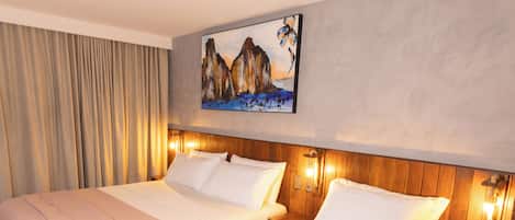 Chambre Confort, balcon | 6 chambres, lit avec matelas Ă plateau-coussin