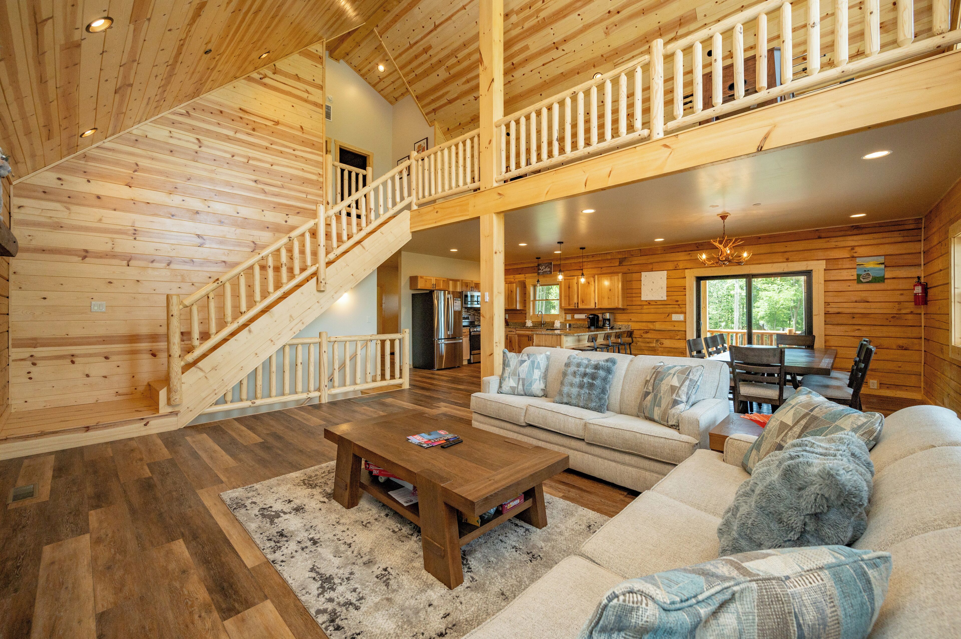 Smart TV, fireplace, table football