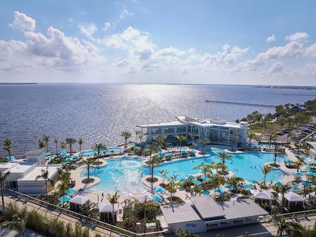 2 outdoor pools, open 8:00 AM to 8:30 PM, cabanas (surcharge)