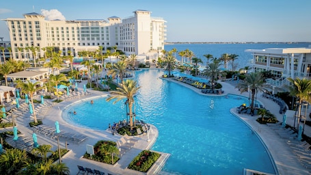 2 outdoor pools, open 8:00 AM to 8:30 PM, cabanas (surcharge)