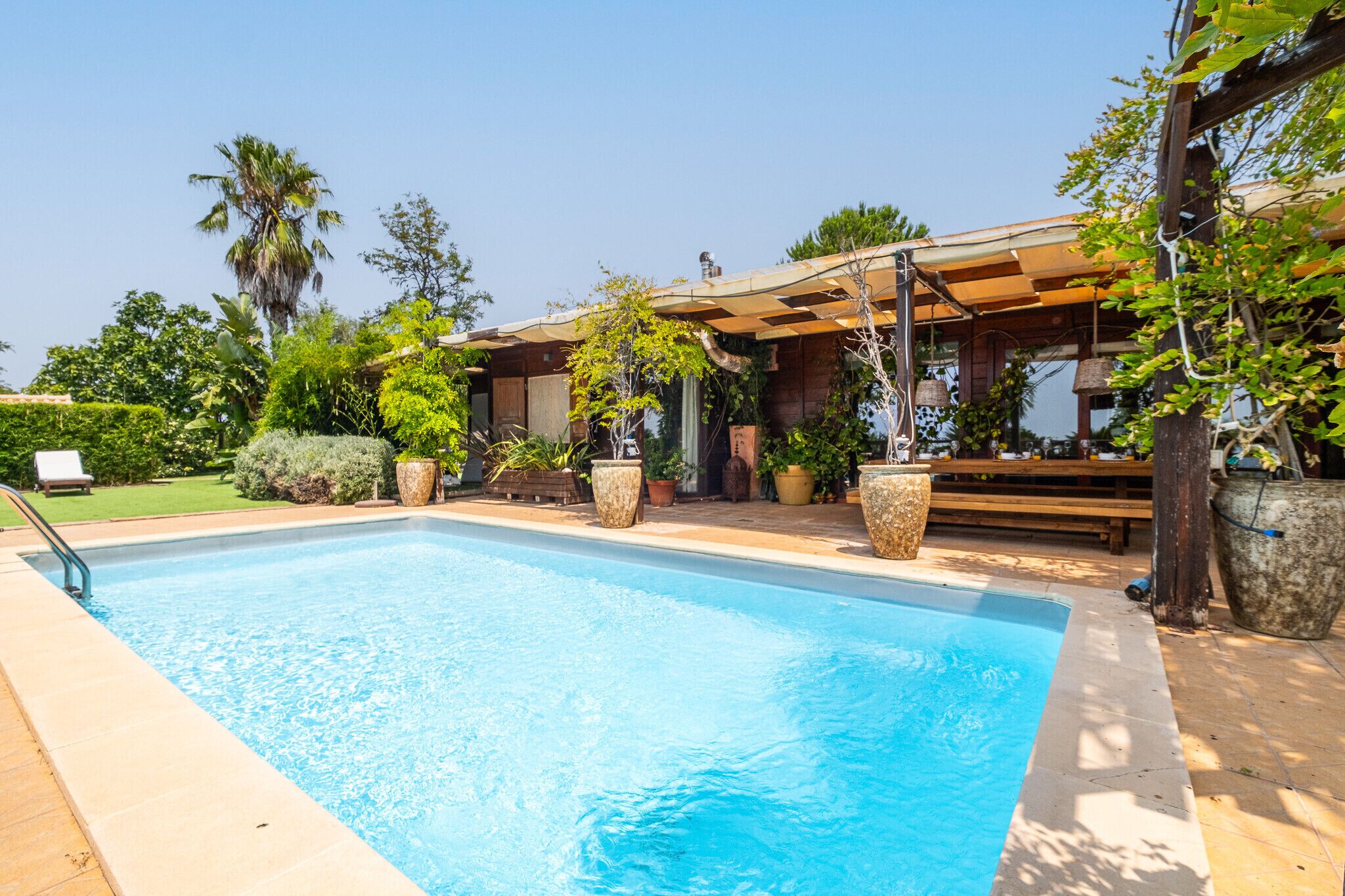 A heated pool