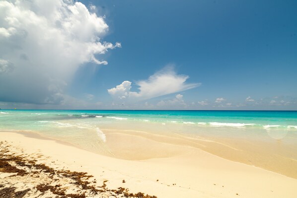 Private beach, white sand