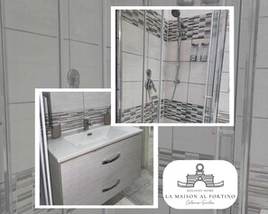 Dusche, Haartrockner, Bidet, Handtücher