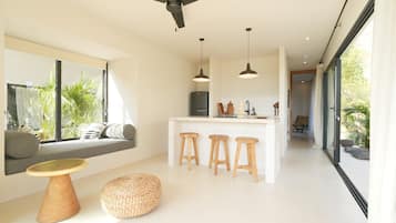 Appartement, 1 chambre, vue jardin | Coin séjour | TV connectée