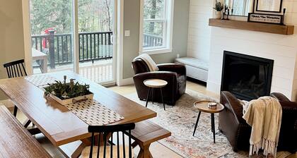 Modern family-friendly home with private beach access on Newfound Lake