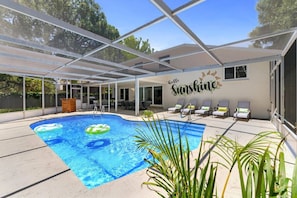 A heated pool