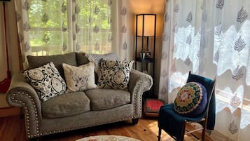 TV, DVD player, books