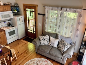 TV, DVD player, books