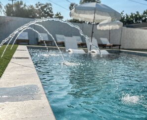 Piscina externa, piscina aquecida