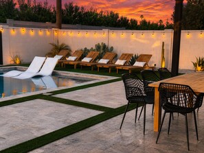 Outdoor pool, a heated pool