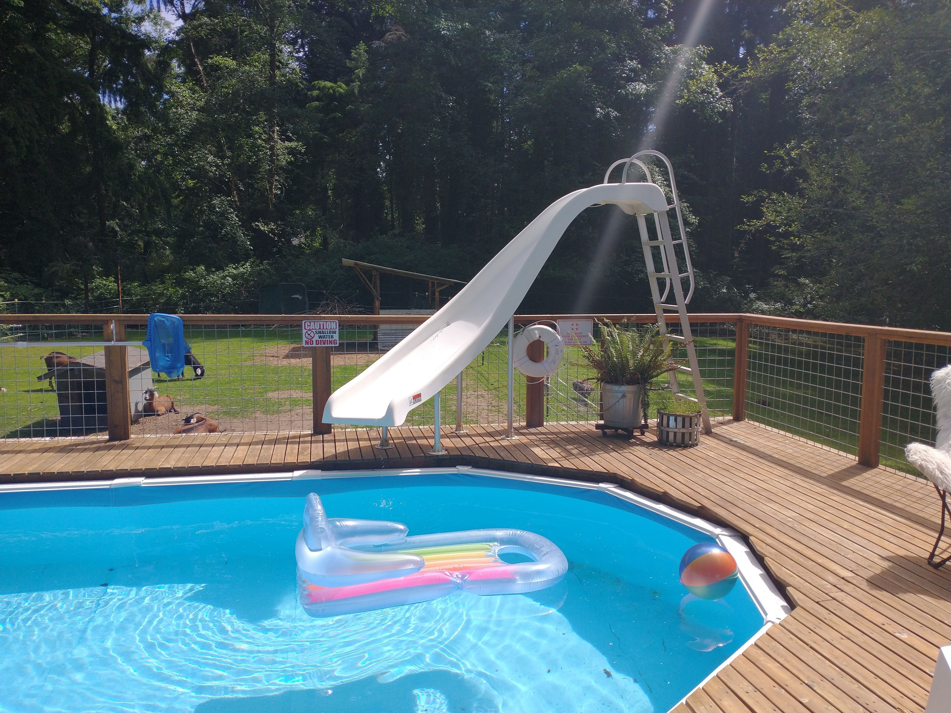 A heated pool