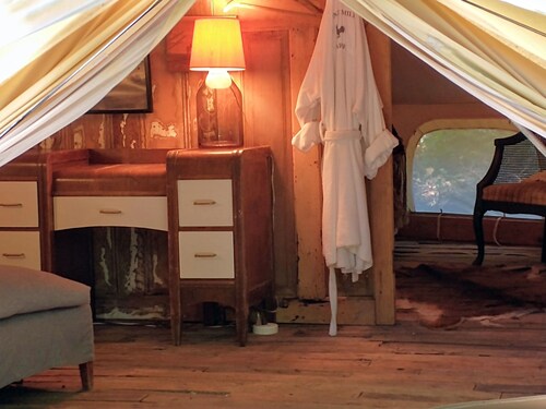 Bainbridge Island Dome Tent on a Farm with a Pool