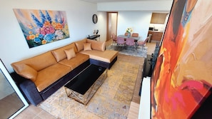 Apartment | Living area - PORTO D'ORO LUXURY APARTMENT (Lavreotiki)