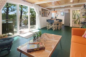 Interior - 3 Sandy Beachfront Cabins & Hot Tub on Beautiful Spider Lake - Betty's Hideout (Traverse City)