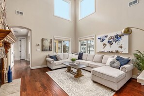 Smart TV, fireplace, video games, ping pong