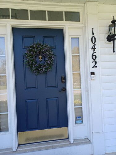 Cheerful 4 bedroom home with fireplace.

