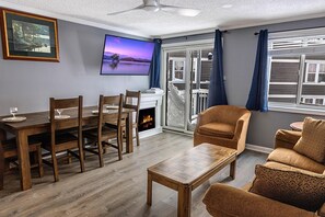 TV, fireplace - ML 302: Snowfall Sanctuary for Cozy Nights, Washer&Dryer (Snowshoe)