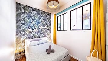 2 chambres, fer et planche Ă repasser, Wi-Fi, draps fournis
