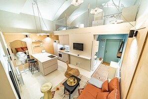 Living area - Le petit Chazette – Quiet apartment on the slopes of Croix-Rousse (Lyon)