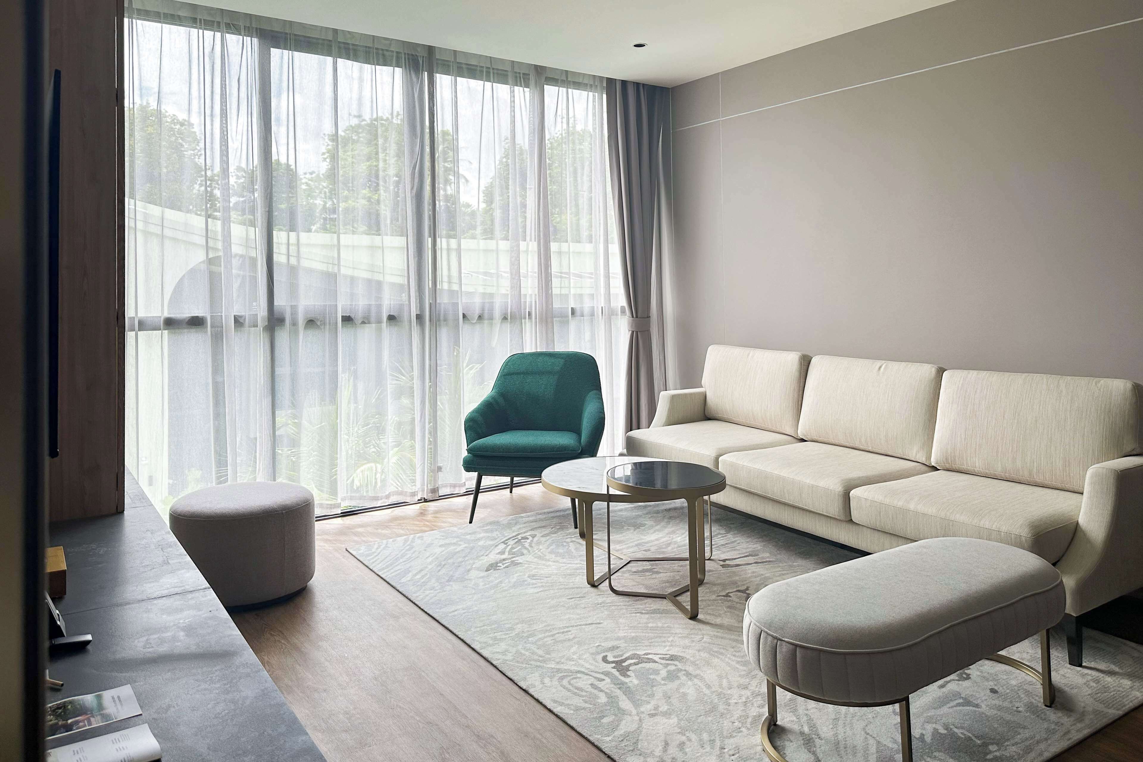 In-room safe, blackout curtains, iron/ironing board, bed sheets