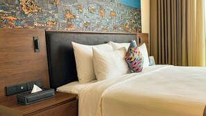 Sábanas de algodón egipcio, ropa de cama de alta calidad y minibar 