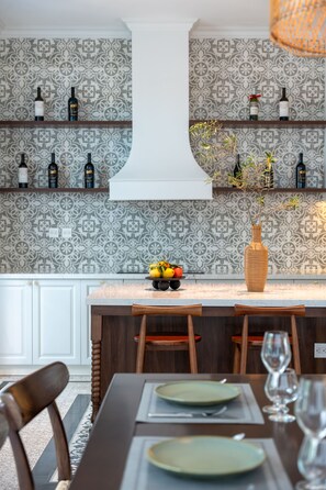 Electric kettle, dining tables