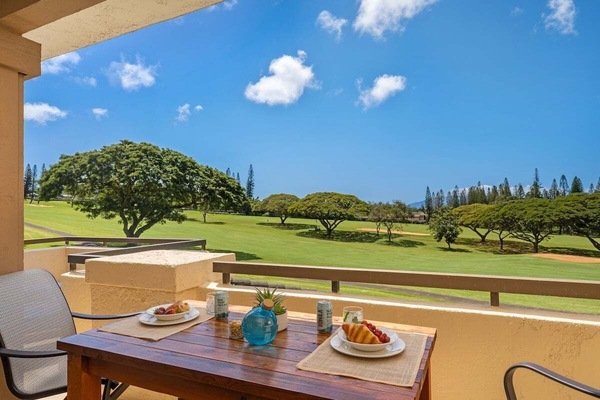 Kapalua Golf Villas 15T5 lanai golf course view 1