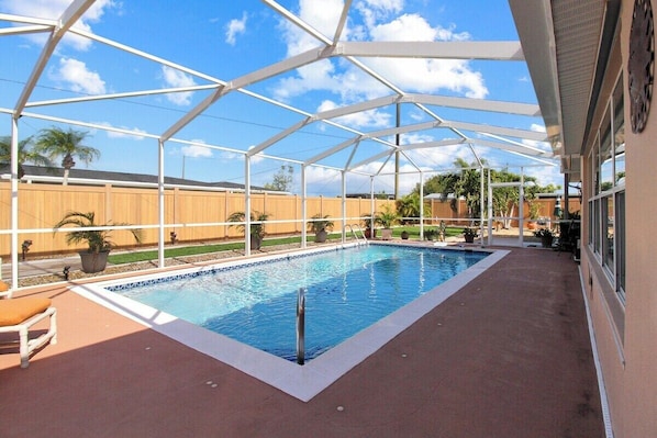 Una piscina riscaldata