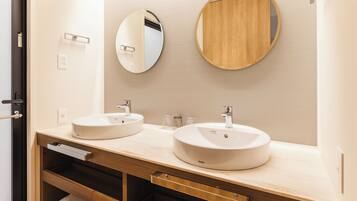 Free toiletries, hair dryer, slippers, bidet