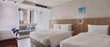 Desk, blackout curtains, iron/ironing board, free WiFi