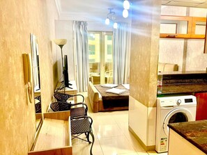 1 bedroom, iron/ironing board, WiFi, bed sheets - LUXURY,STYLISH STUDIO APARTMENT (Dubai)