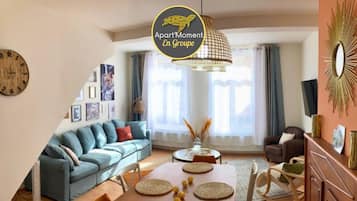 Family Apartment | Living area | 120-cm Smart TV with digital channels, Netflix, streaming services