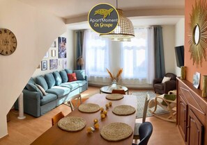 Apartemen Keluarga | Area keluarga | Smart TV 120-cm dengan saluran TV digital dan Netflix