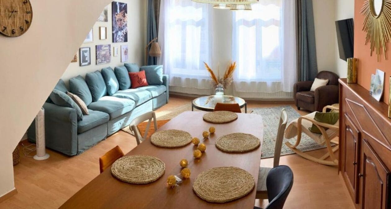 Family Apartment | Living area | 120-cm Smart TV with digital channels, Netflix, streaming services