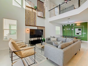 TV, offices - Cozy Family Escape/ Pool, Gameroom & Themed Rooms (Davenport)