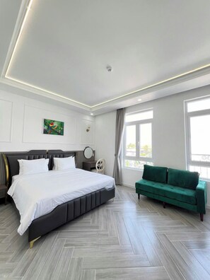 Habitació doble executiva | Roba de llit d'alta qualitat, minibar i decoració individual 