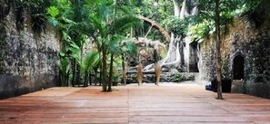 Outdoor banquet area