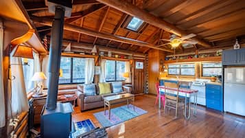 TV, lareira, DVD player